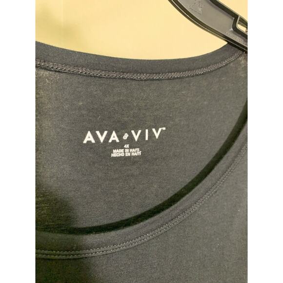 Ava and Viv black long sleeve size 4X top0 - Picture 2 of 3